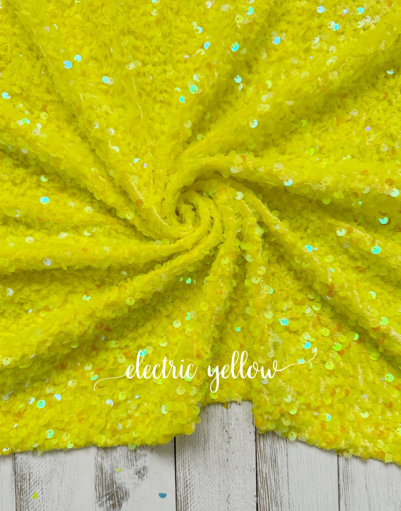 Sequin electric yellow