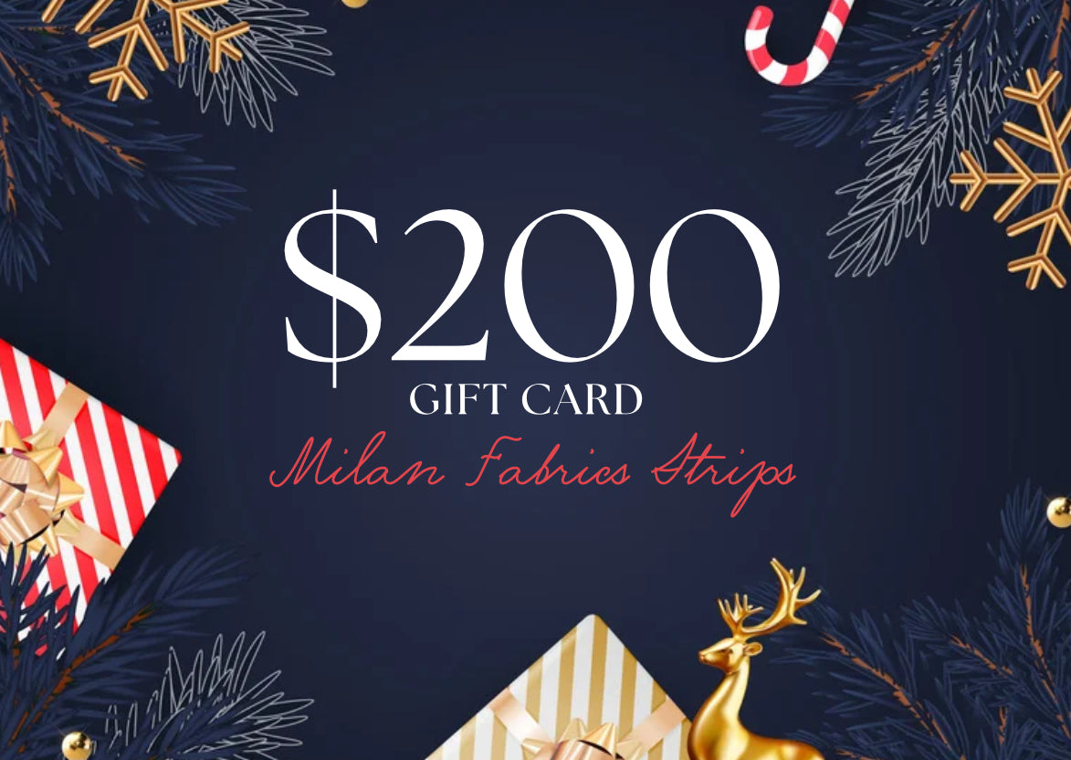 Milan Fabrics strips GIFT CARD