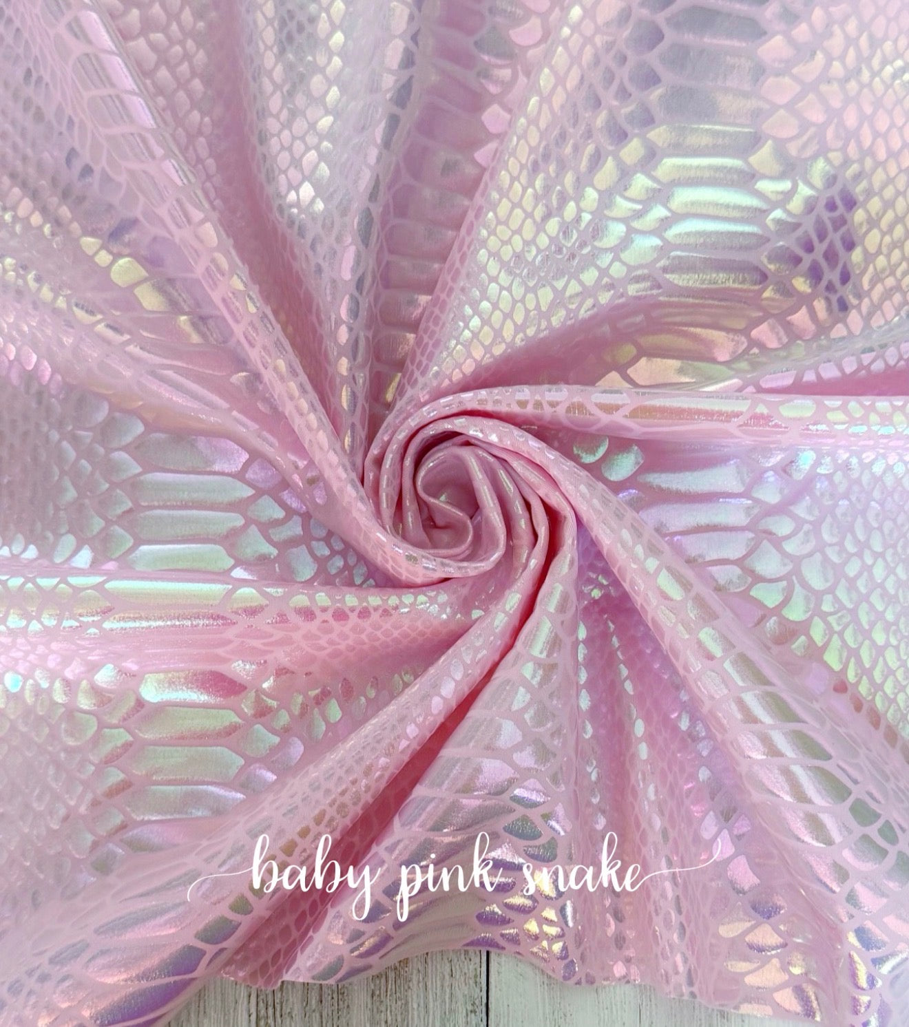 Baby pink snake holographic