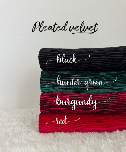Pleated velvet